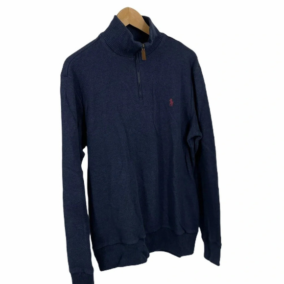 Ralph Lauren 1/3 zip waffle knot pullover L Polo - Picture 2 of 4